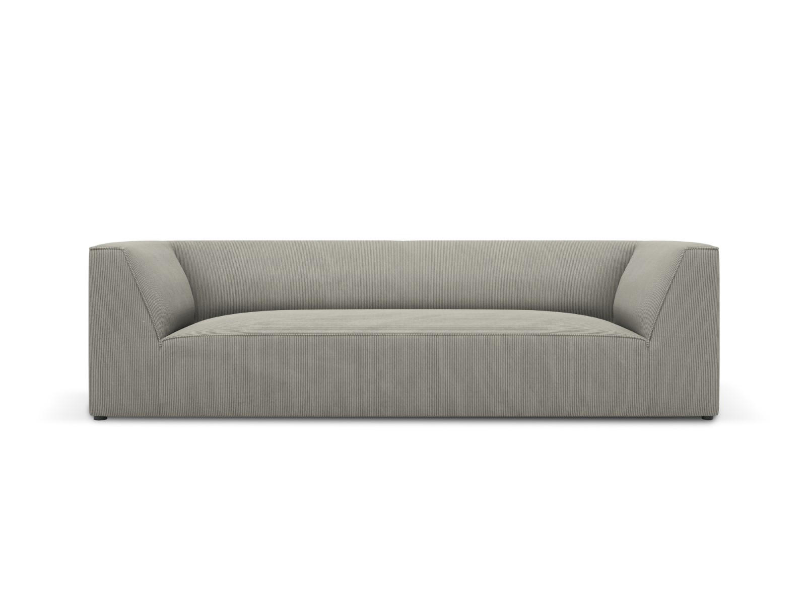 SOFA Ruby aus Cord hellgrau 3 Sitzplätze - Hellgrau, Textil (93/69/232cm) - Micadoni