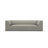 SOFA Ruby aus Cord hellgrau 3 Sitzplätze - Hellgrau, Textil (93/69/232cm) - Micadoni