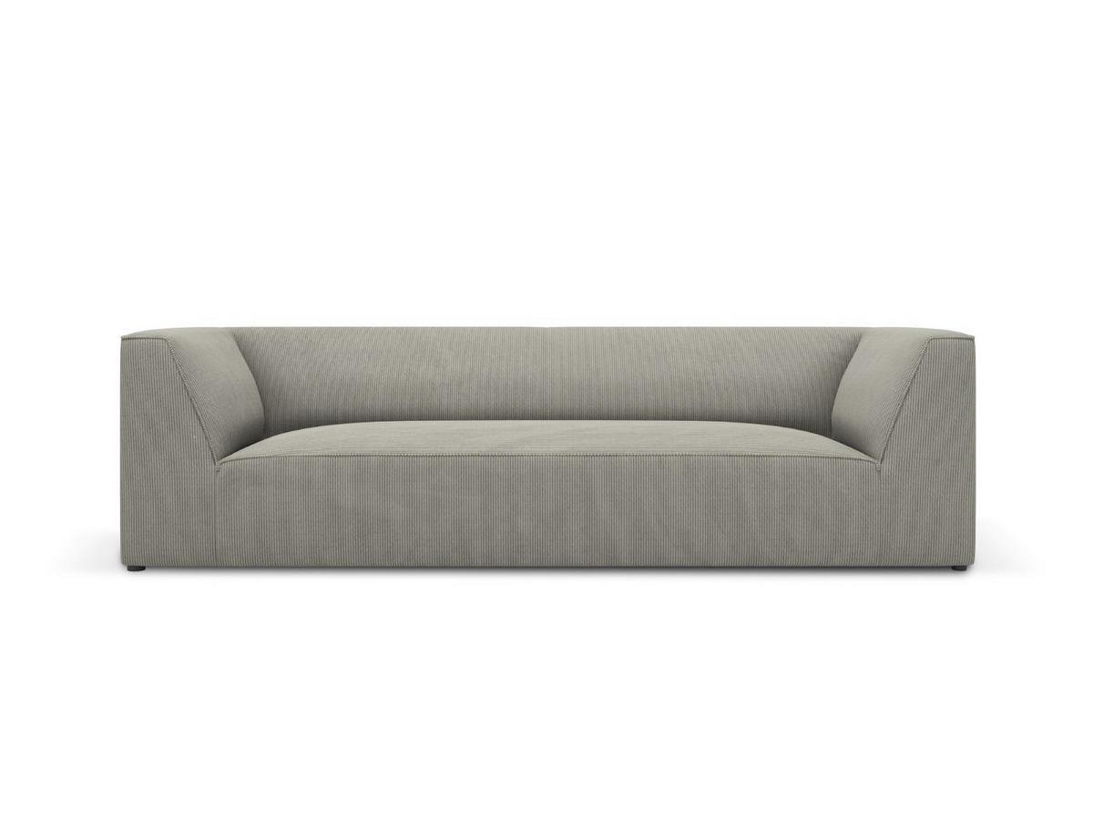 SOFA Ruby aus Cord hellgrau 3 Sitzplätze - Hellgrau, Textil (93/69/232cm) - Micadoni
