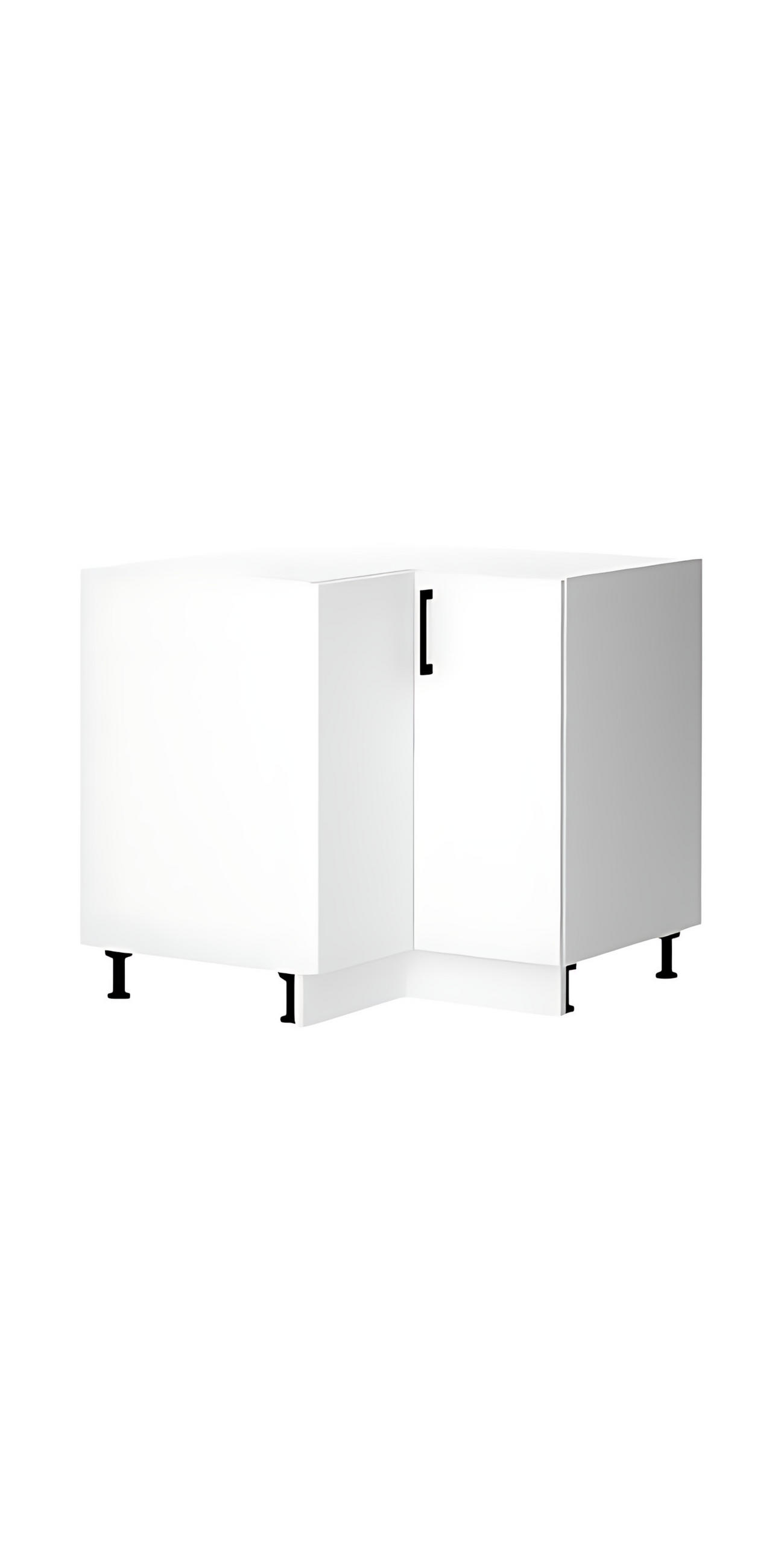 ECKUNTERSCHRANK DRP P/L - Dnoria - Raumwunder für Ecken - Weiß, Holz/Metall (86.4/82/86.4cm) - ROYAL24_MARKT