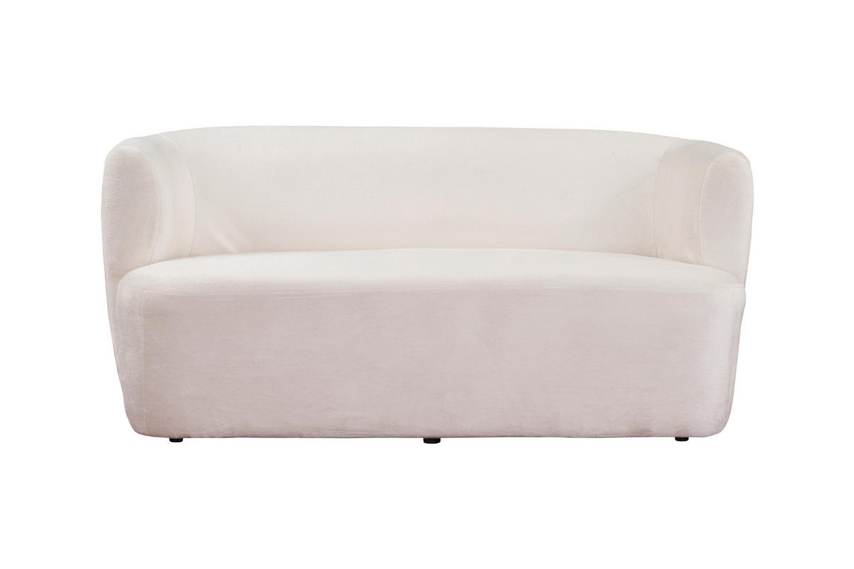 BETTSOFA MOCHI Beige Plüsch-Stoff - Beige, Textil (76/68/146cm) - MASSENO