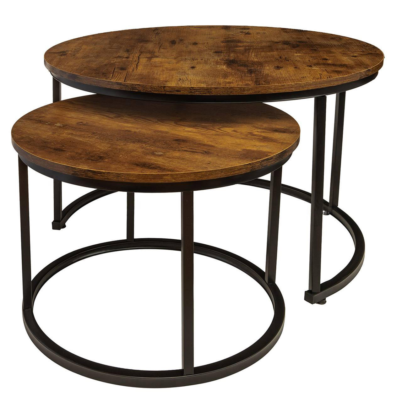 Begryf Couchtisch Dunkelbraun, Schwarz 53x47x53 cm