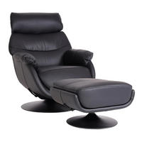 RELAXSESSEL MIT HOCKER Schwarz - Schwarz, Textil (78/99/80cm) - MCW