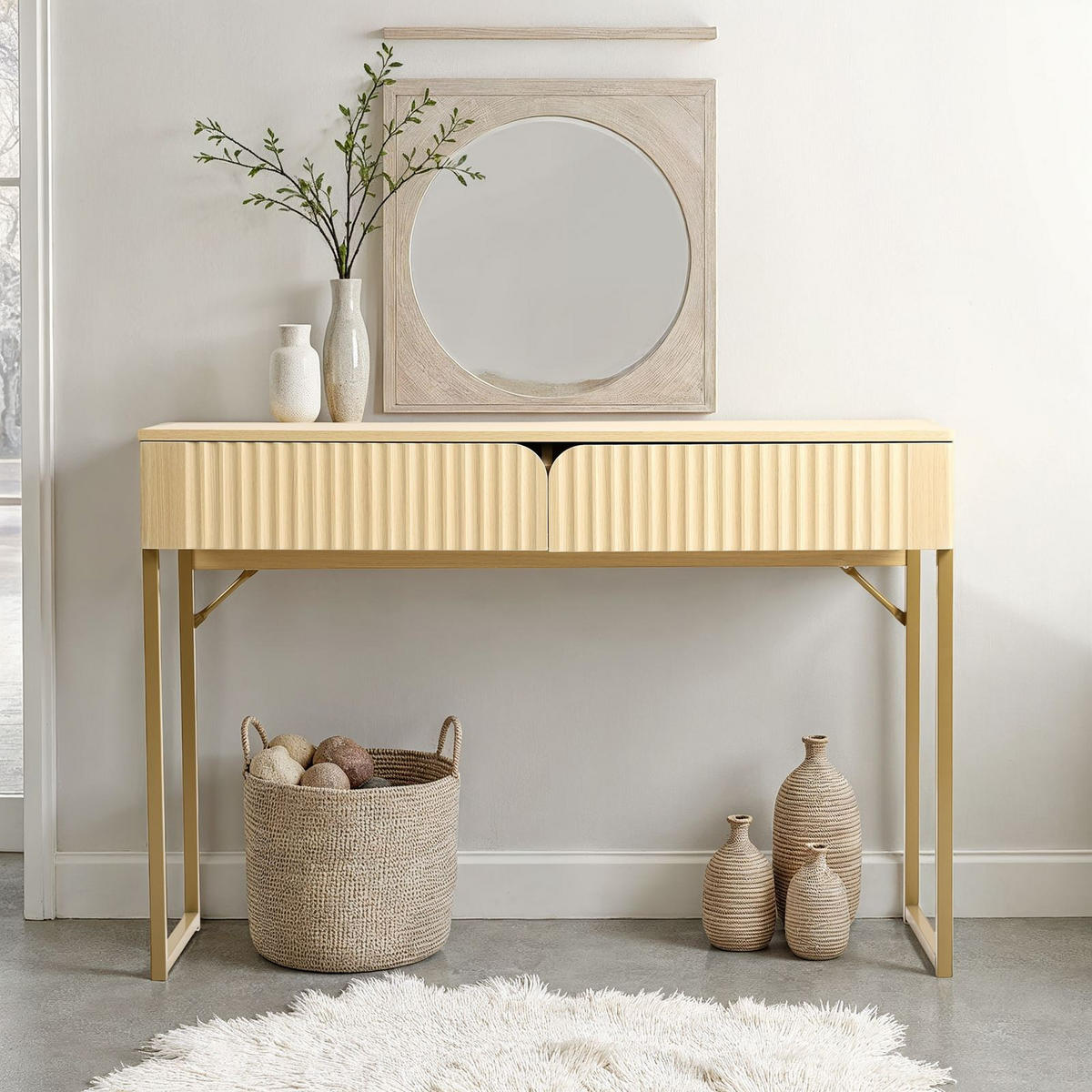 KONSOLENTISCH FRIBO Eiche - Eichefarben, Holzwerkstoff (40/110/75cm) - IDIMEX