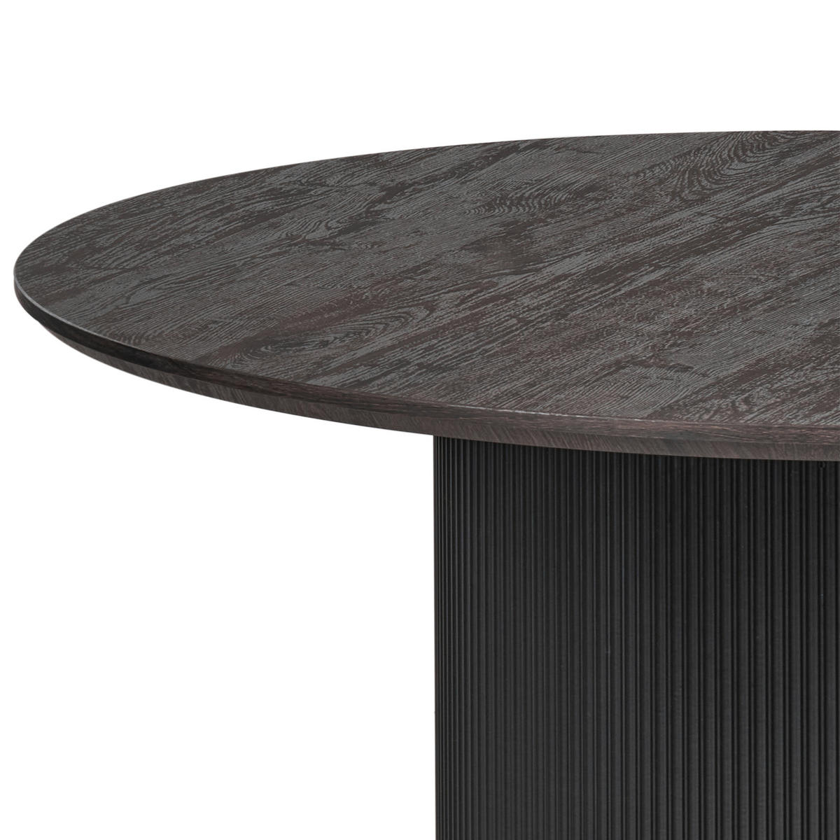 JÍDELNÍ STŮL Černý 120/120 cm Sheho - černá, kompozitní dřevo (120/120/75cm) - Beliani