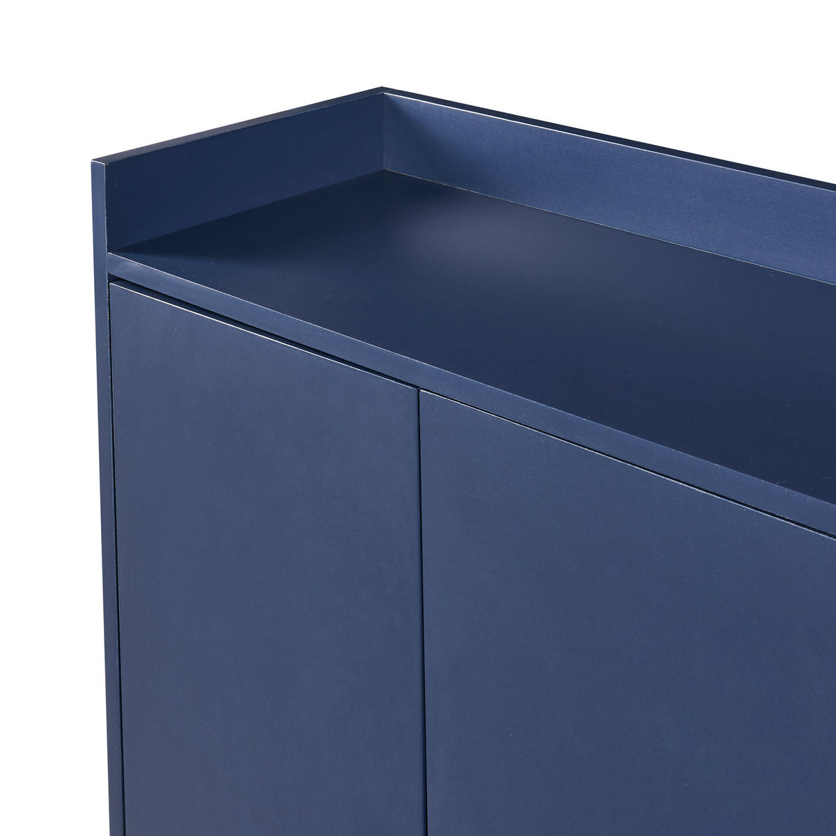 SIDEBOARD 120×30×80 cm aus Spanplatte mit MDF-Platte & Metallrahmen, blau - Blau, Holzwerkstoff (30/80/120cm) - Luhomfu