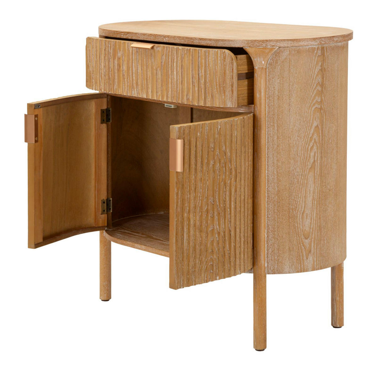 KOMMODE Gothenburg, braun, Tannenholz, MDF und Eisen, 81 x 46 x 82 cm - Braun, Holz/Holzwerkstoff (81/82/46cm) - Mauro Ferretti