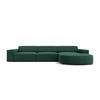 ECKSOFA rechts Jodie aus strukturiertem Stoff grün 4 Sitzplätze - Grün, Textil (166/284cm) - Micadoni