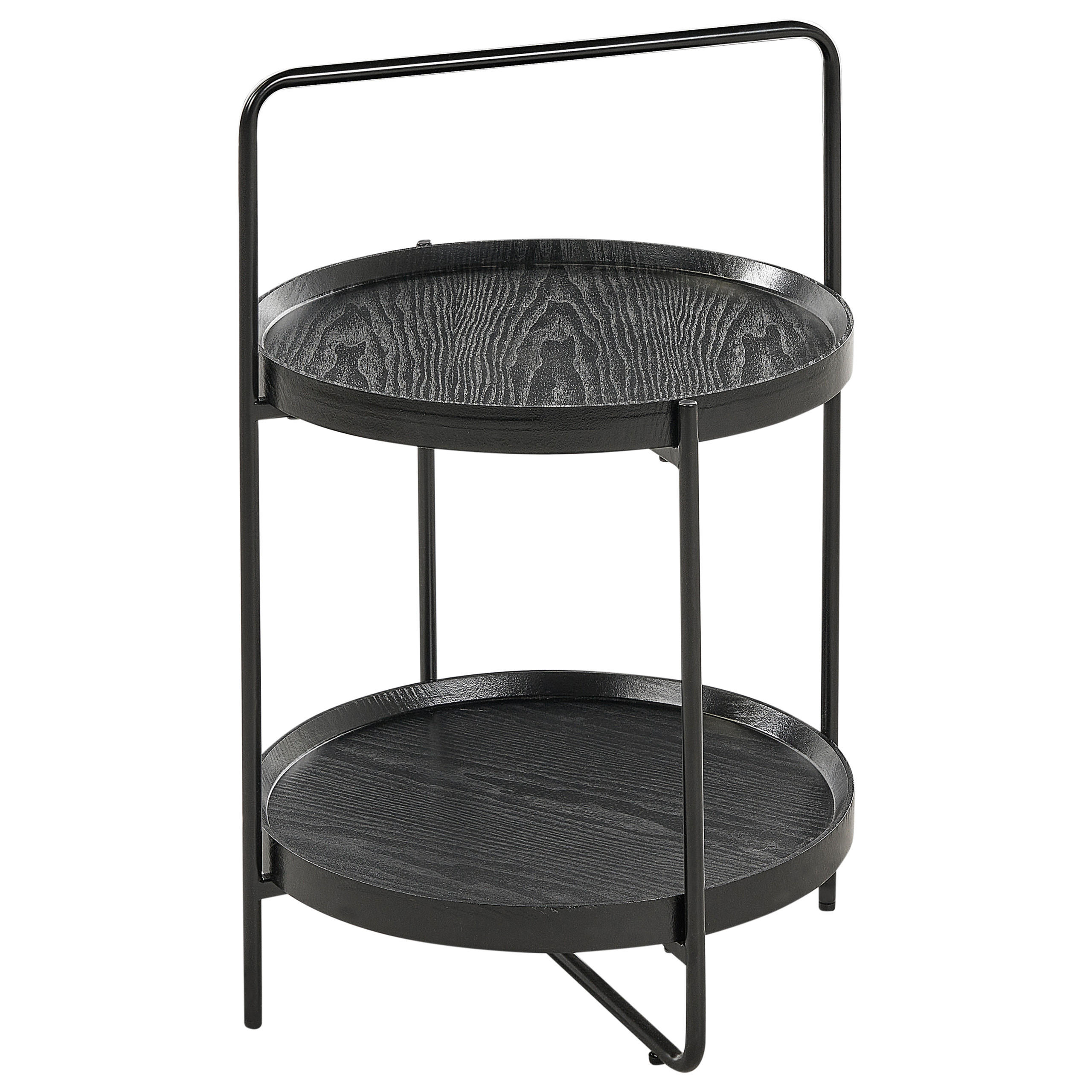 BEISTELLTISCH Schwarz Evart - Schwarz, Holzwerkstoff (45/45/64cm) - Beliani