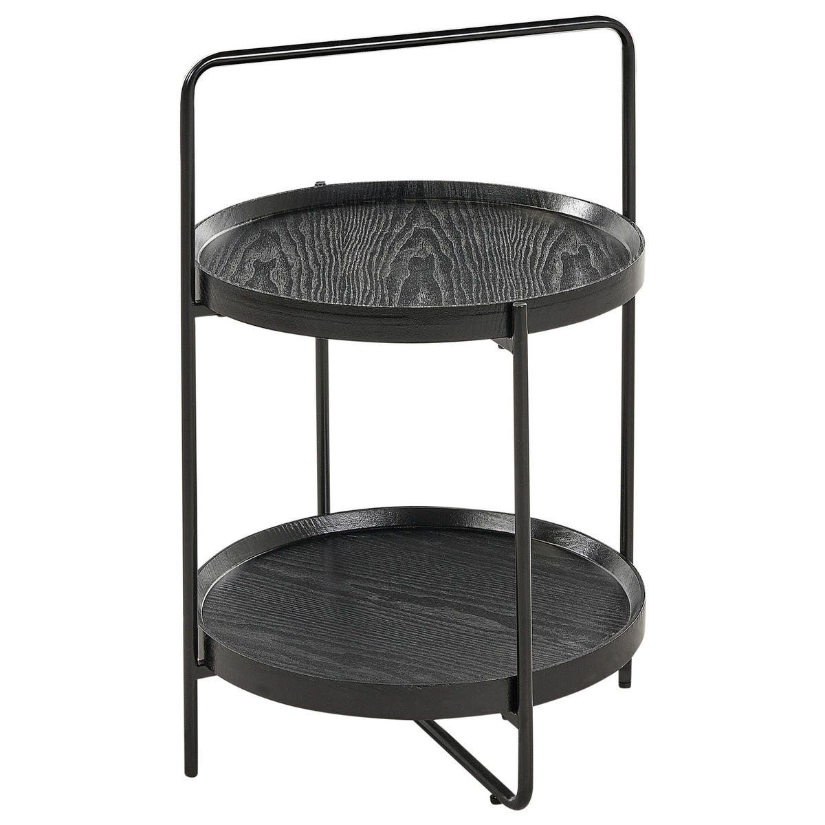 BEISTELLTISCH Schwarz Evart - Schwarz, Holzwerkstoff (45/45/64cm) - Beliani