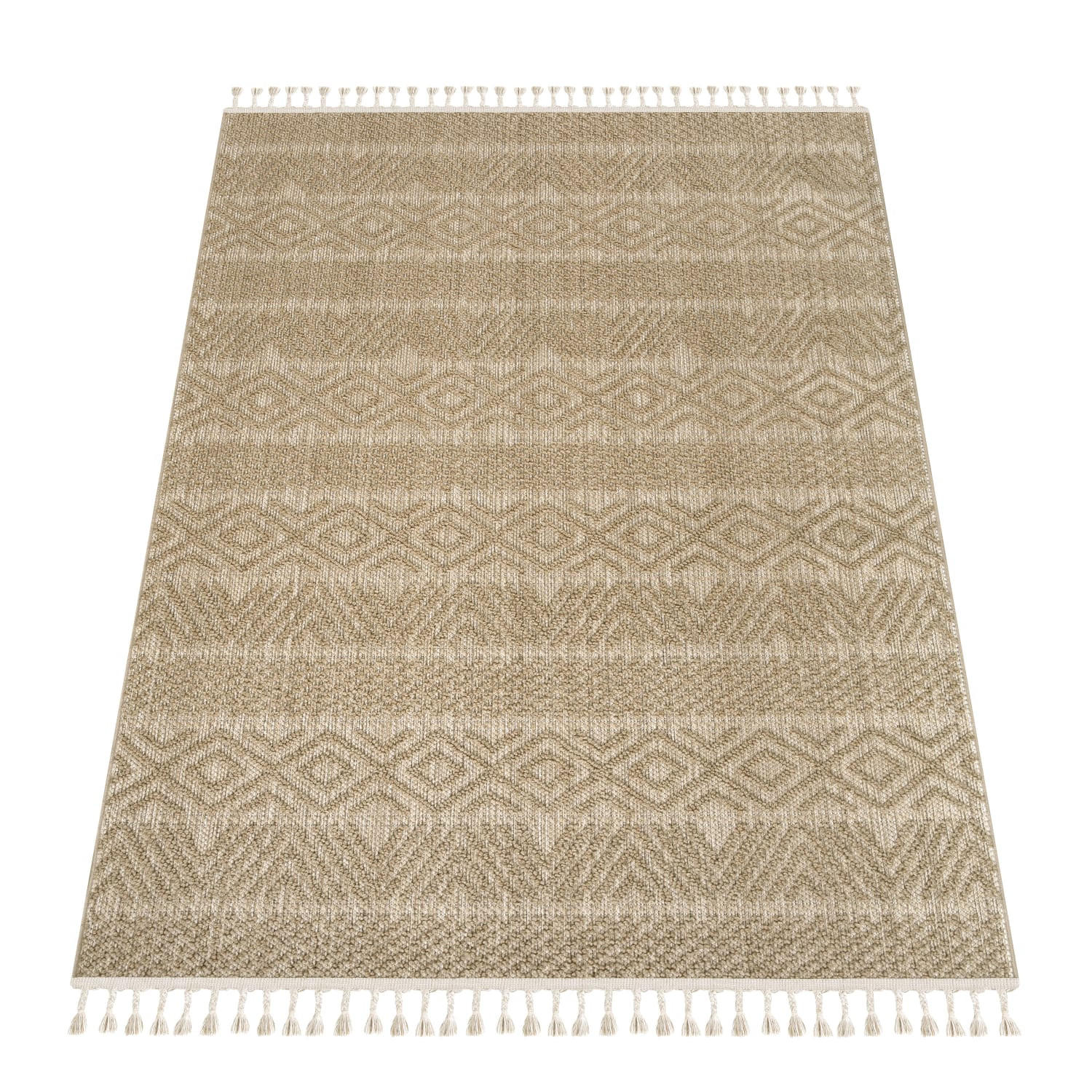 KURZFLORTEPPICH, mit Struktur, Florhöhe 7 mm, Natur, 200 x 280 cm - Beige, Textil (200/280cm) - KADIMA DESIGN