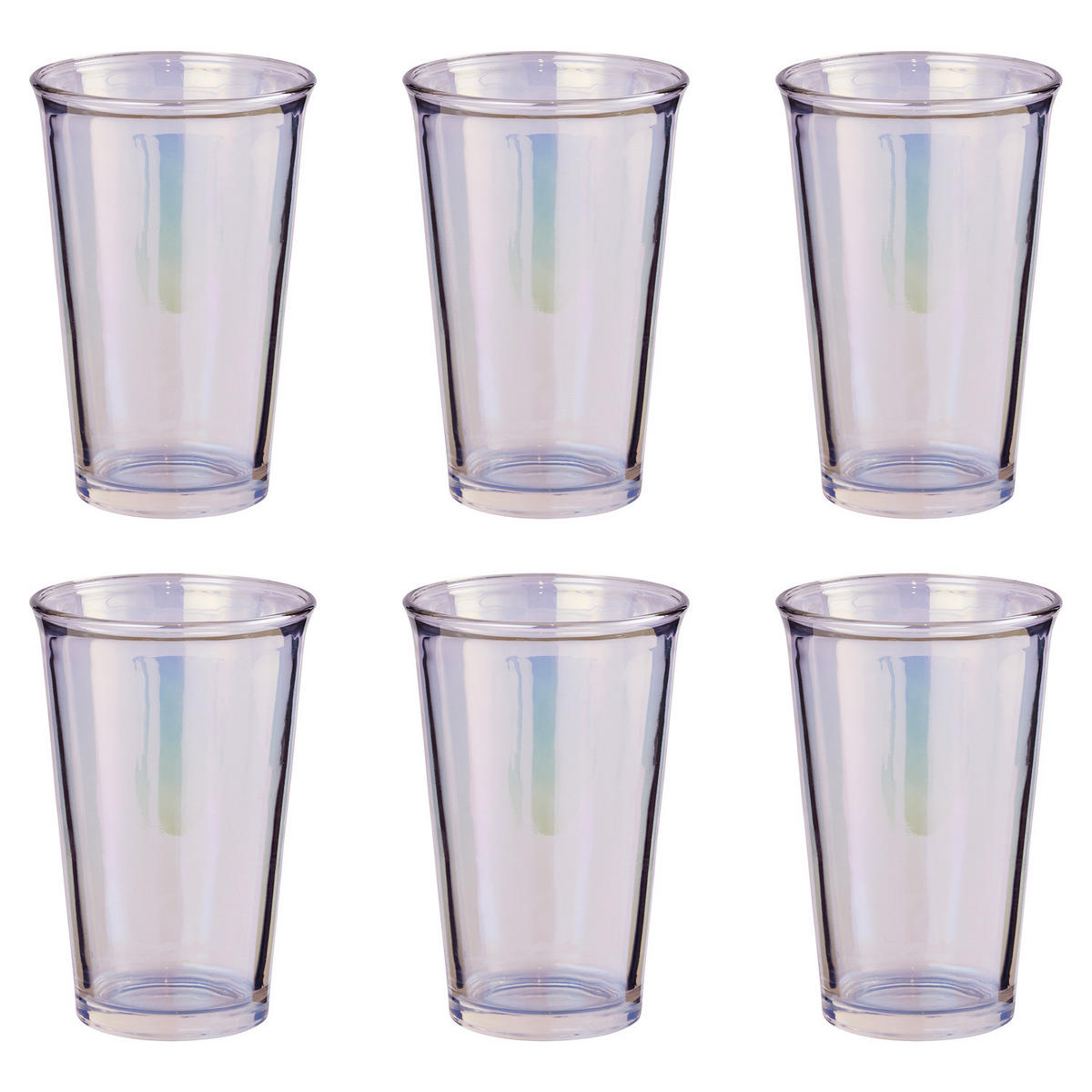 TRINKGLAS (6er-Set) Galet 280ml - Weiß, Glas (0.28L) - Butlers