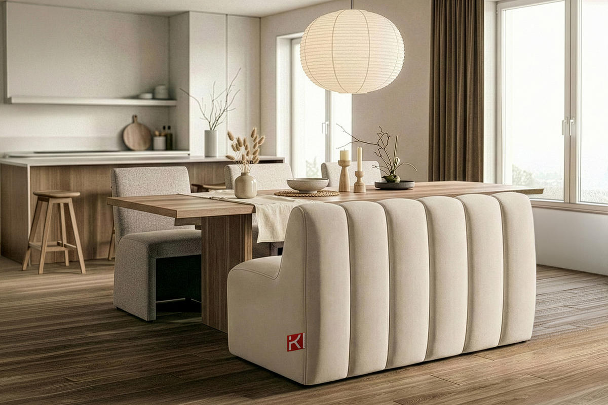 ESSZIMMERBANK CORDA, Cremig - Creme, Holz/Holzwerkstoff (123/78/71cm) - KONSIMO®