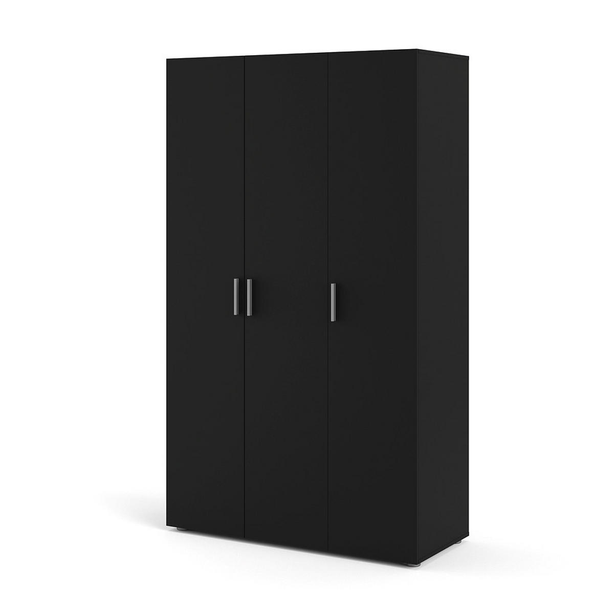 KLEIDERSCHRANK mattschwarz - Schwarz, Holzwerkstoff (118/201/50cm) - ebuy24