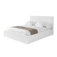 POLSTERBETT mit Bettkasten und Lattenrost, Bett mit Matratze H3/H4 - EMMI 160x200 Weiß - Weiß, Holzwerkstoff/Textil (160/200cm) - ALTDECOR
