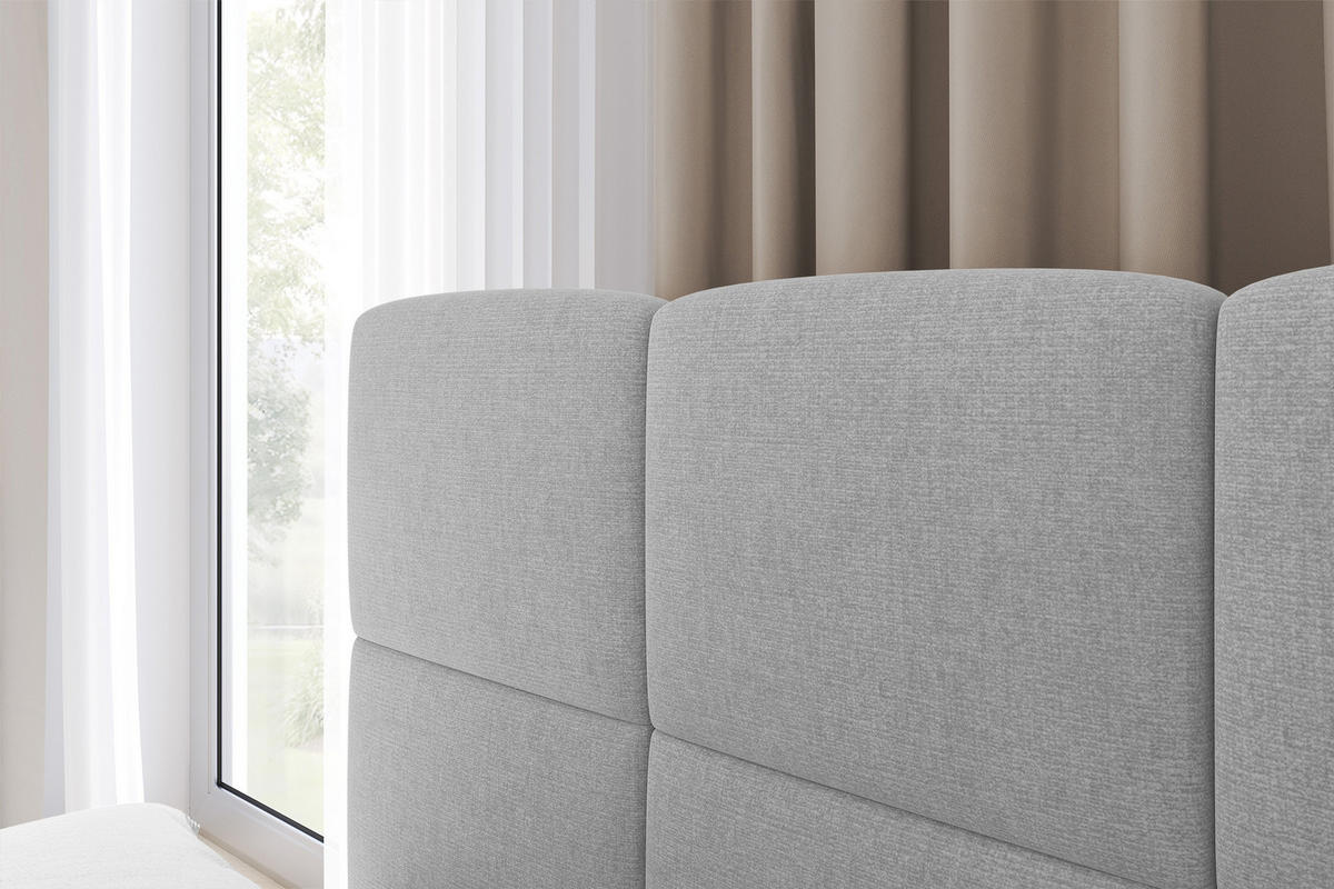 EINZELBETT Jugendbett mit Bettkasten Rechts, ohne Matratze - LIVY 80x200 Grau - Anthrazit, Holzwerkstoff/Textil (80/200cm) - ALTDECOR