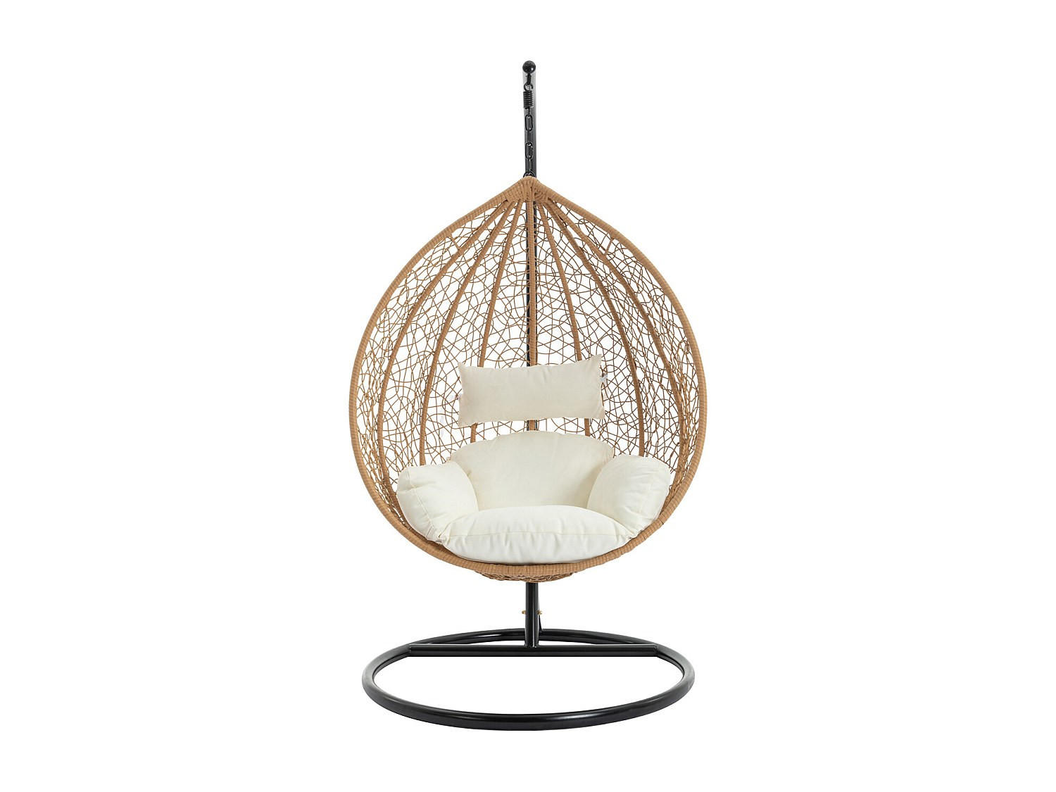 HÄNGESESSEL - 1 Person - Harz - Naturfarben Hell - - Naturfarben, Kunststoff (105/195/105cm) - Vente-Unique