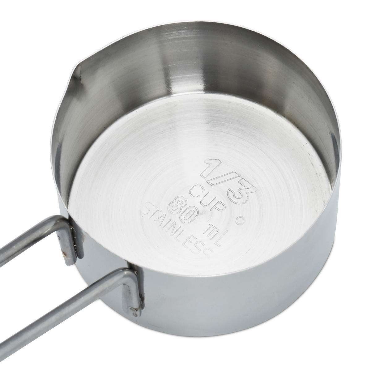 4TLG.MESSBECHER-SET - Silberfarben, Metall (0.25L) - Relaxdays