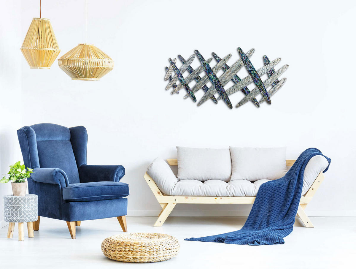 MOSAIK-WANDBILD Lila 114/62 cm - Braun, Glas (114/62cm) - KUNSTLOFT