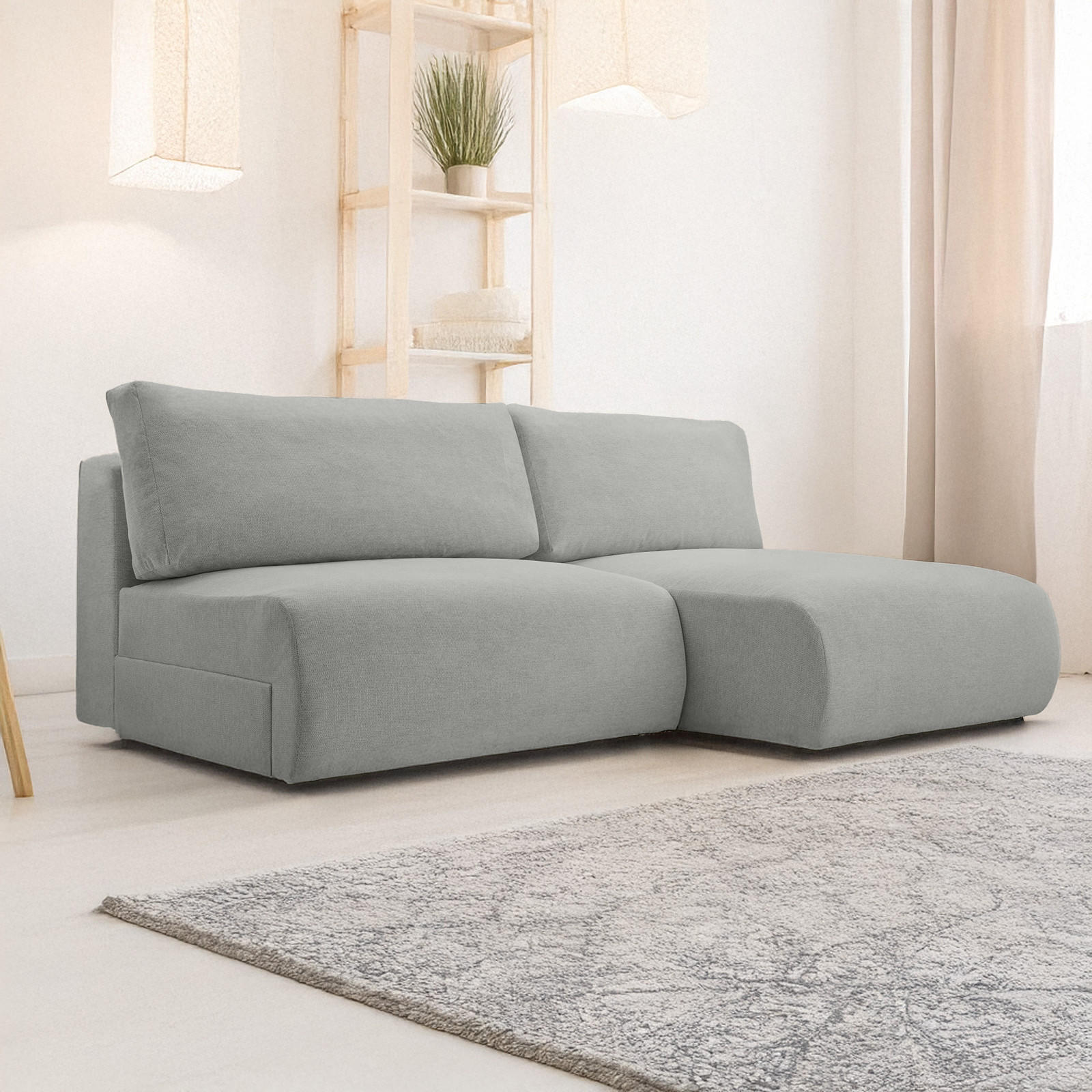 ECKSOFA Ripley mit Schlaffunktion, Grau - Grau, Textil (223/150cm) - Fedve