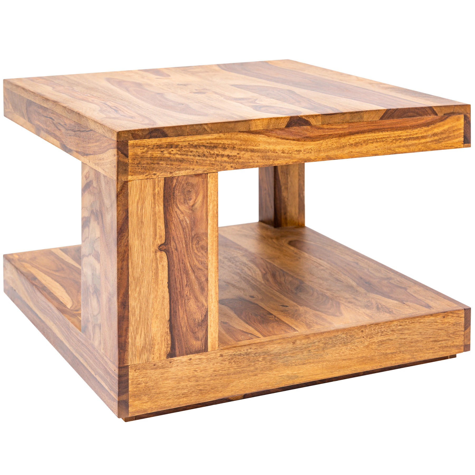 COUCHTISCH GIANT Sheesham rechteckig Natur 60cm - Braun, Holz (60/60/40cm) - riess-ambiente