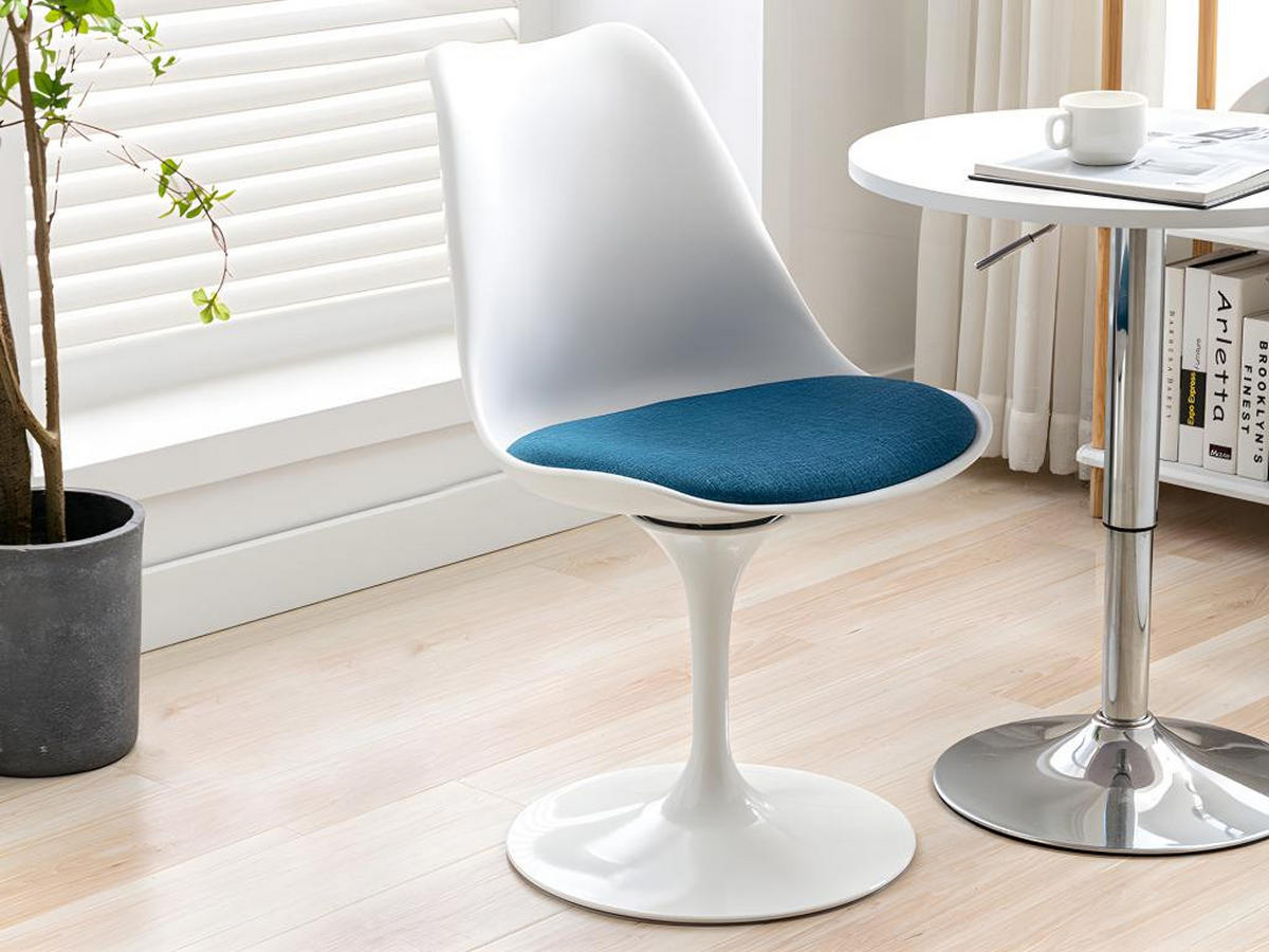 STUHL 2er-Set - Polypropylen & Metall - Blau & Weiß - XAFY - Blau, Kunststoff (56.5/82/49cm) - Vente-Unique