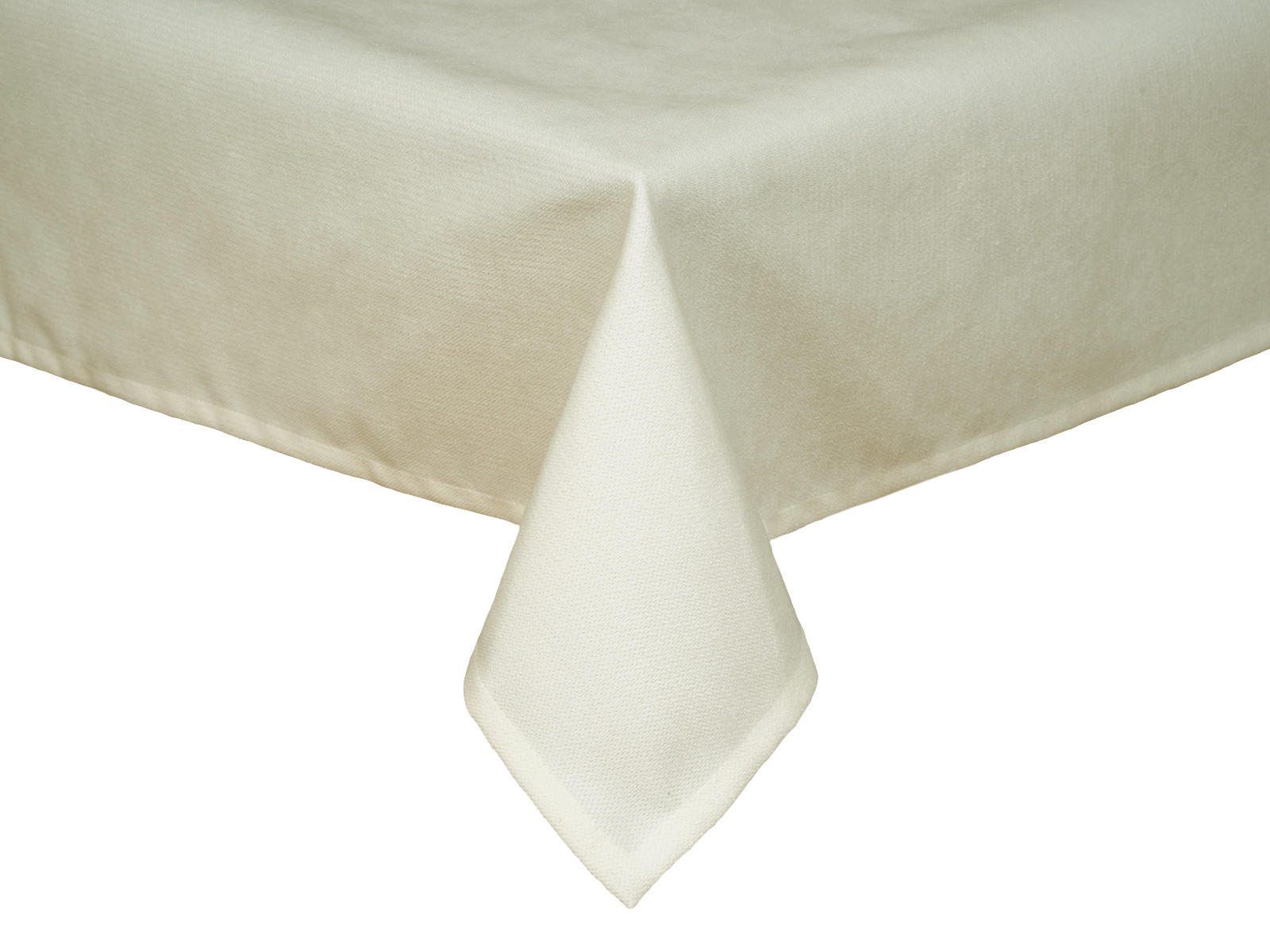 TISCHDECKE FarbTon Chenille-Haptik sahne-weiß 100/100 cm - Ecru, Textil (100/100cm) - beties Heimtextil