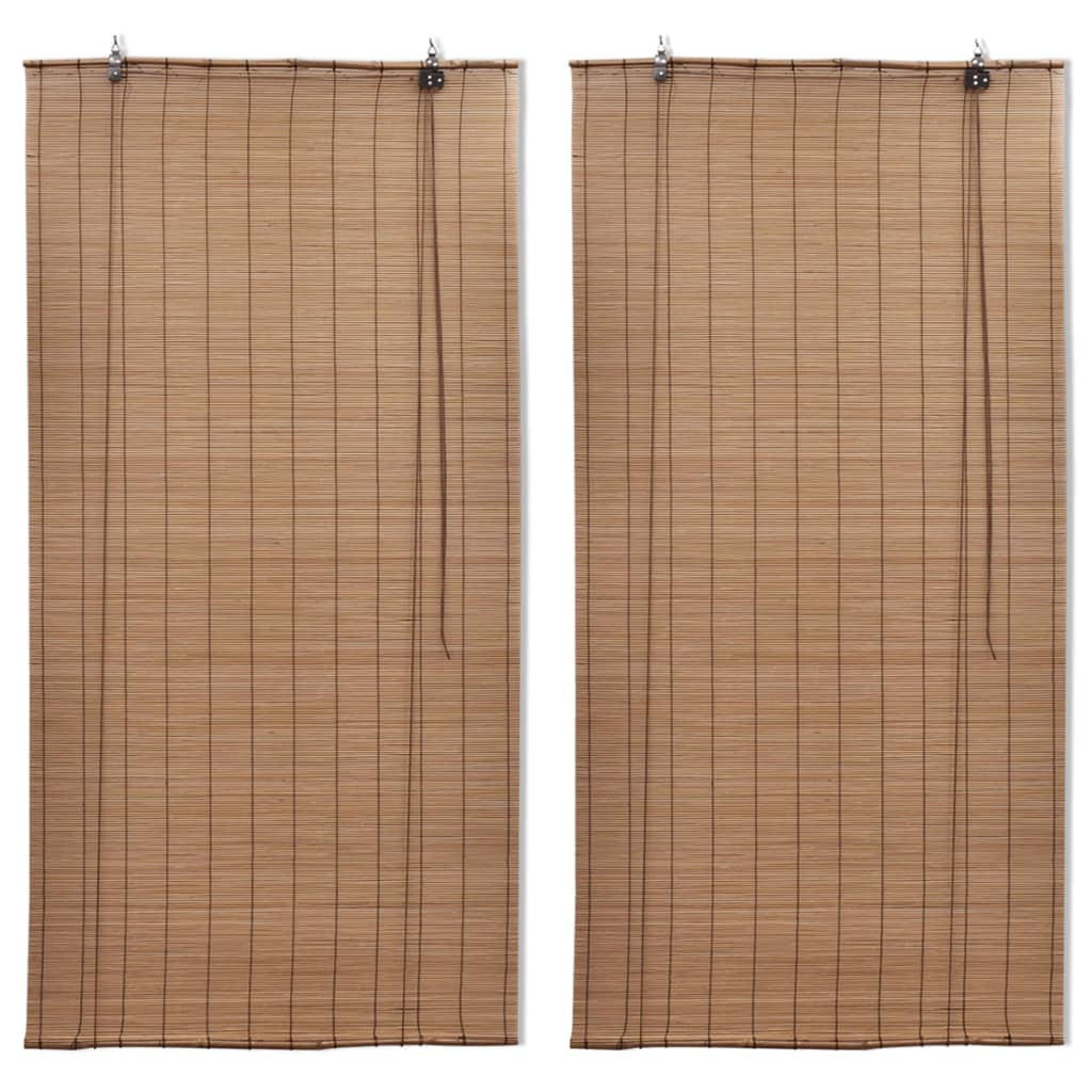 BAMBUSROLLOS 2Er Set 120/220 Cm Braun - Braun, Naturmaterialien (120/220/120cm) - vidaXL