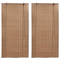 BAMBUSROLLOS 2Er Set 120/220 Cm Braun - Braun, Naturmaterialien (120/220/120cm) - vidaXL