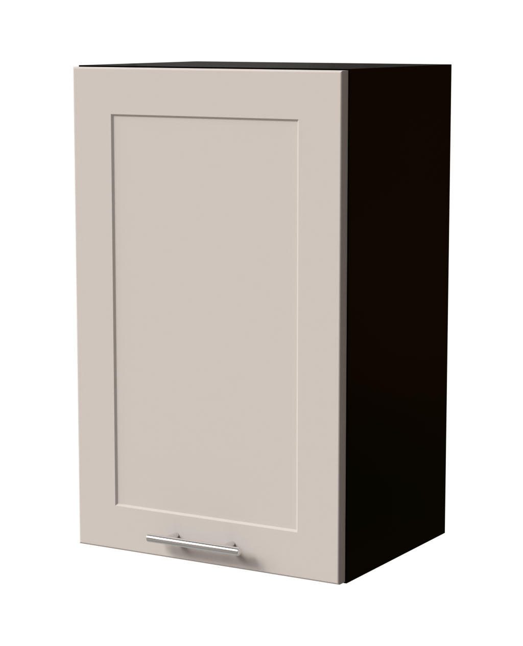 HÄNGESCHRANK Oslo W2/45 Schwarz / Kaschmir Matt 45 / 32,5 / 72cm - Kaschmir/Schwarz, Holz/Holzwerkstoff (45/72/32.5cm) - Feldmann-Wohnen
