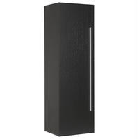 BAD HÄNGESCHRANK schwarz Mataro - Silberfarben/Schwarz, Holzwerkstoff (40/132/35cm) - Beliani