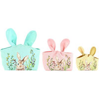 DEKOOBJEKT Bunny Meadow 3er Set - Multicolor, Textil (16/33/7cm) - FURNARO