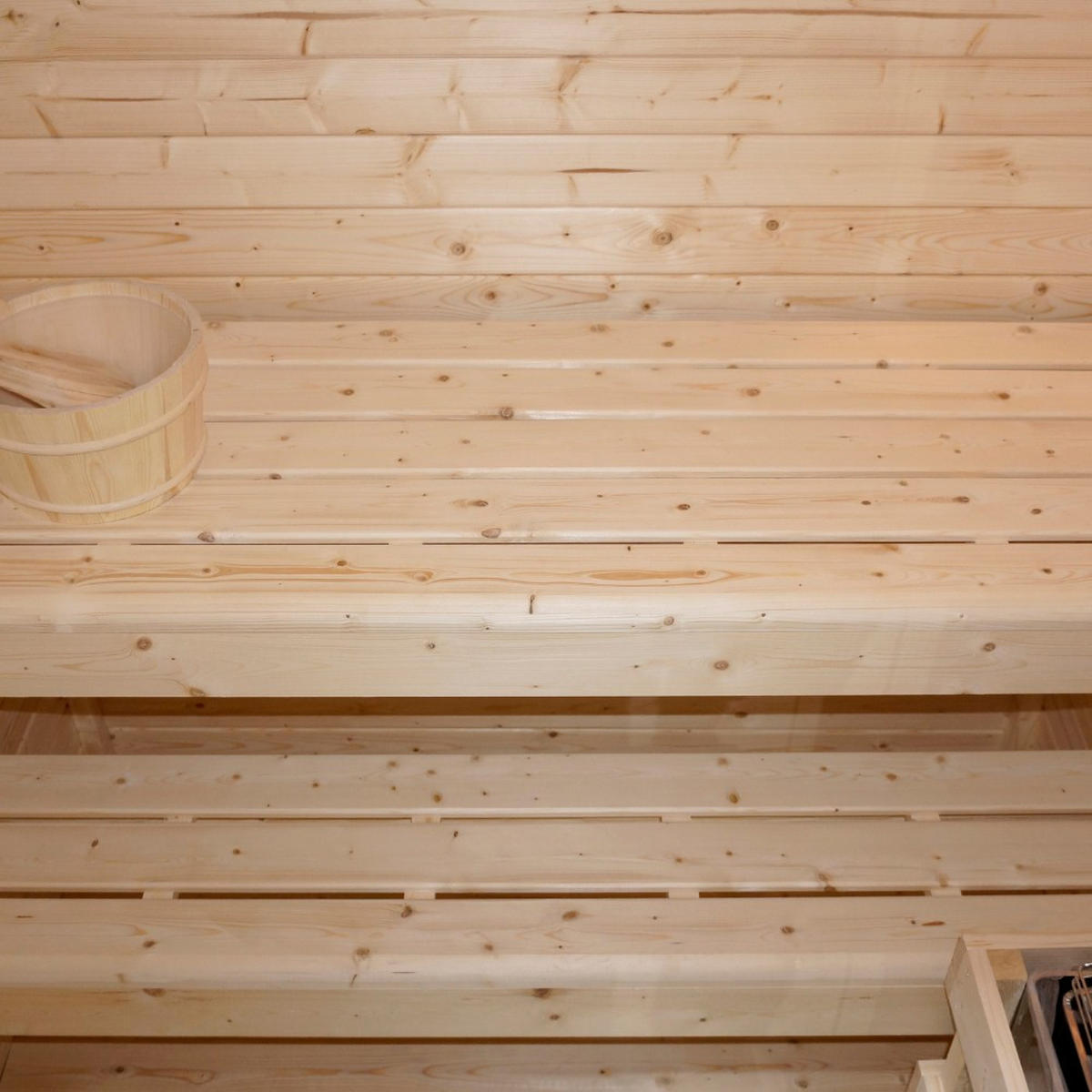 SAUNAHAUS TALO M - Größe: M - Braun, Holz (191/221/157cm) - Home Deluxe