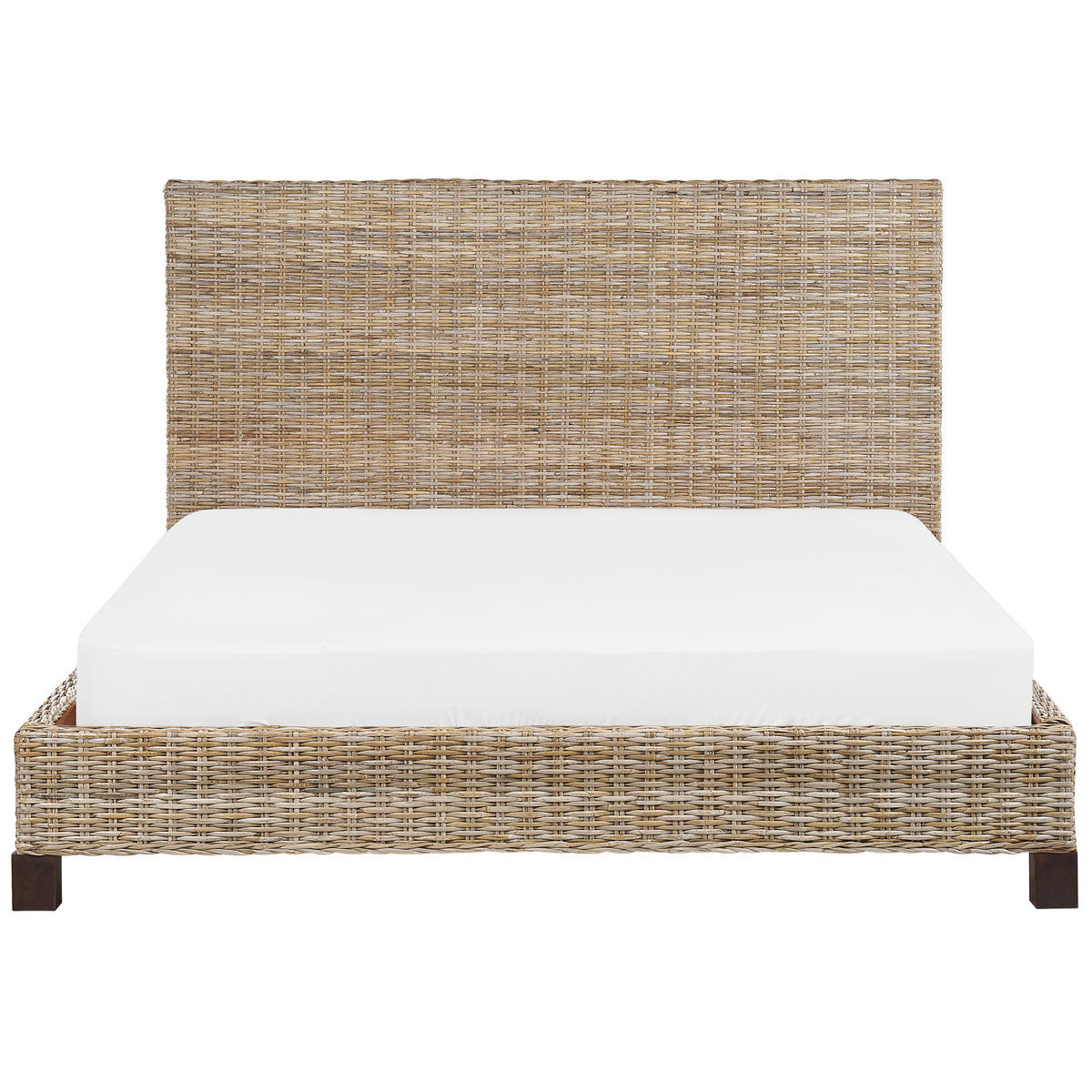 BETT mit Lattenrost 180/200 cm Rattan Naturfarben Salbris - Naturfarben, Naturmaterialen (180/200cm) - Beliani