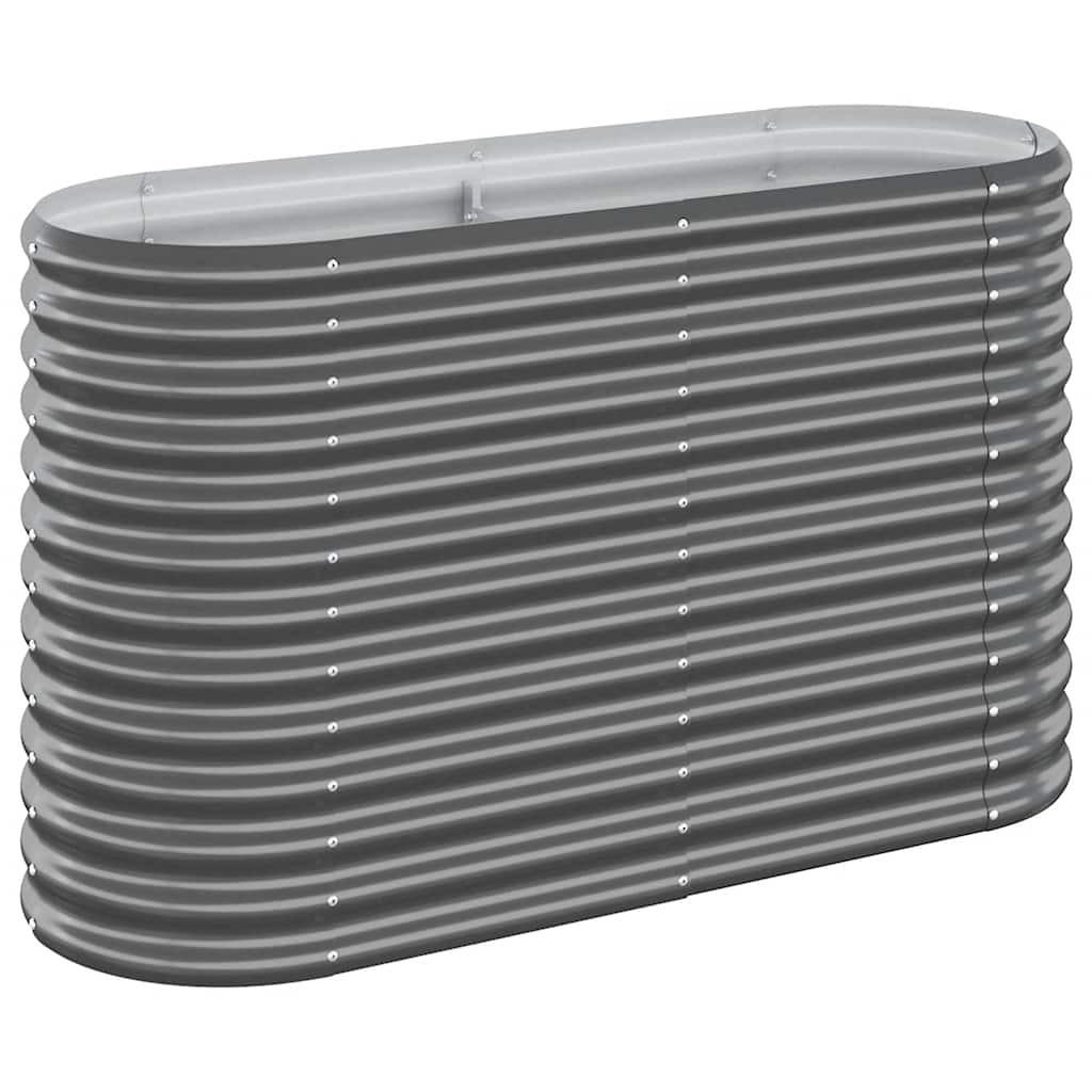 HOCHBEET Verzinkter Stahl 114x40x68 cm Anthrazit - Anthrazit, Metall (114/68/40cm)