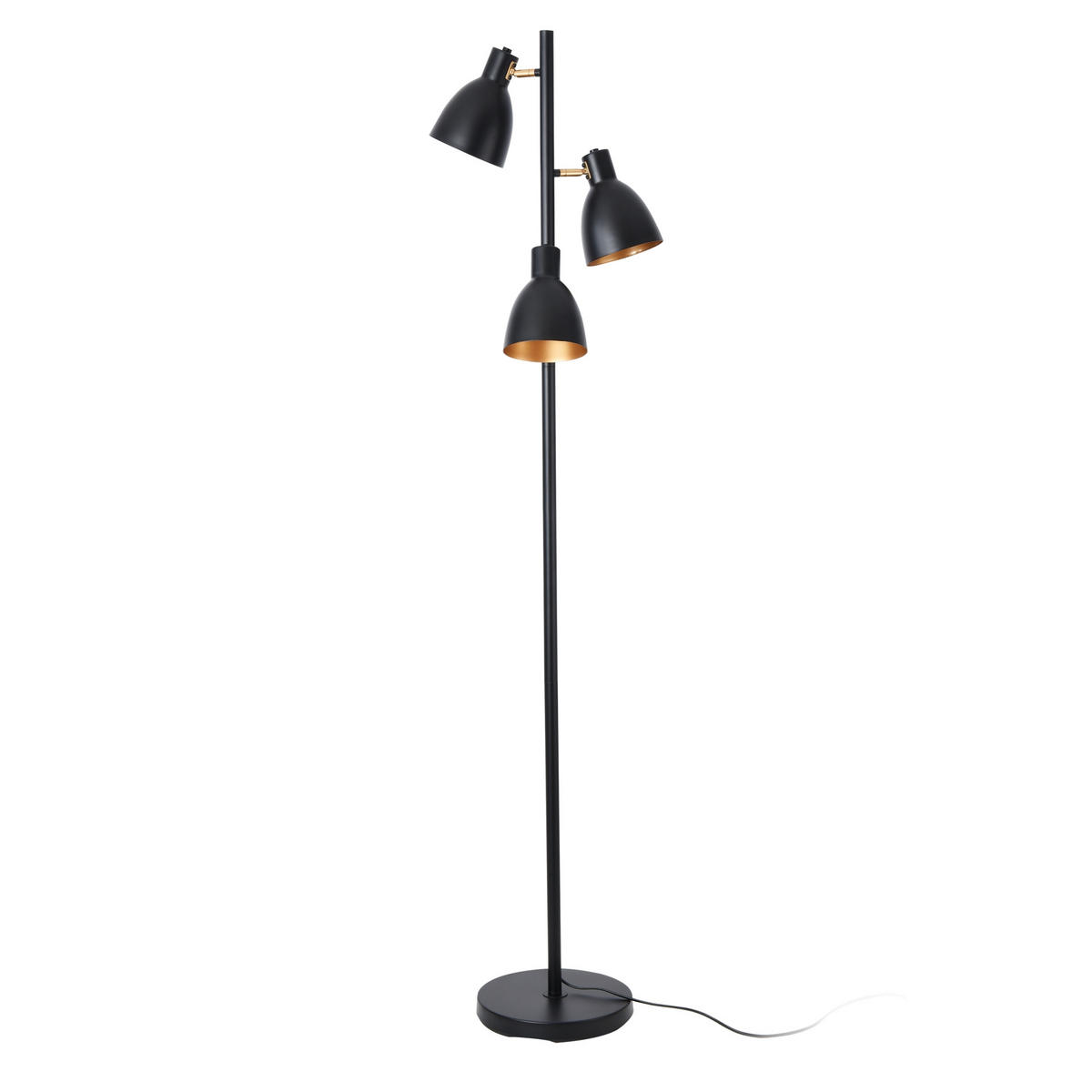 STEHLEUCHTE Witney - Schwarz, Metall (25/25/154cm) - lux.pro