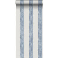 TAPETE gemalte Streifen 53 cm x 10,05 m - Blau, Papier (53/1000cm) - Sanders & Sanders