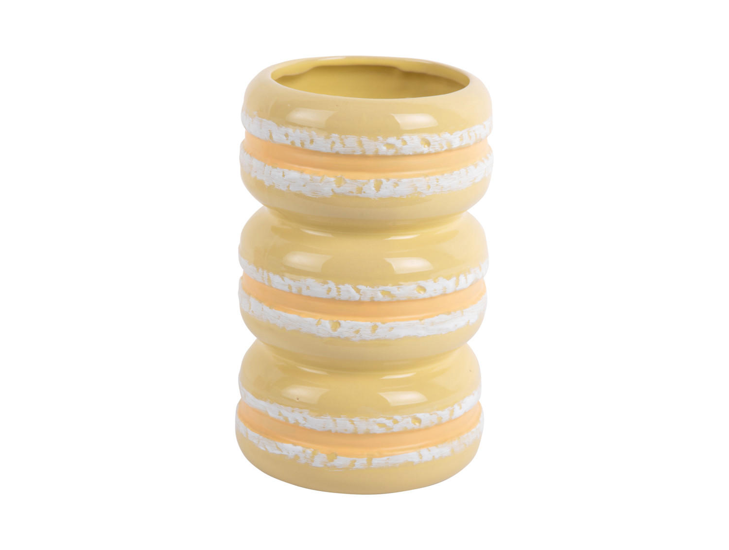 VASE Macaron 9/9/19 cm - Gelb, Keramik (19cm) - Present Time