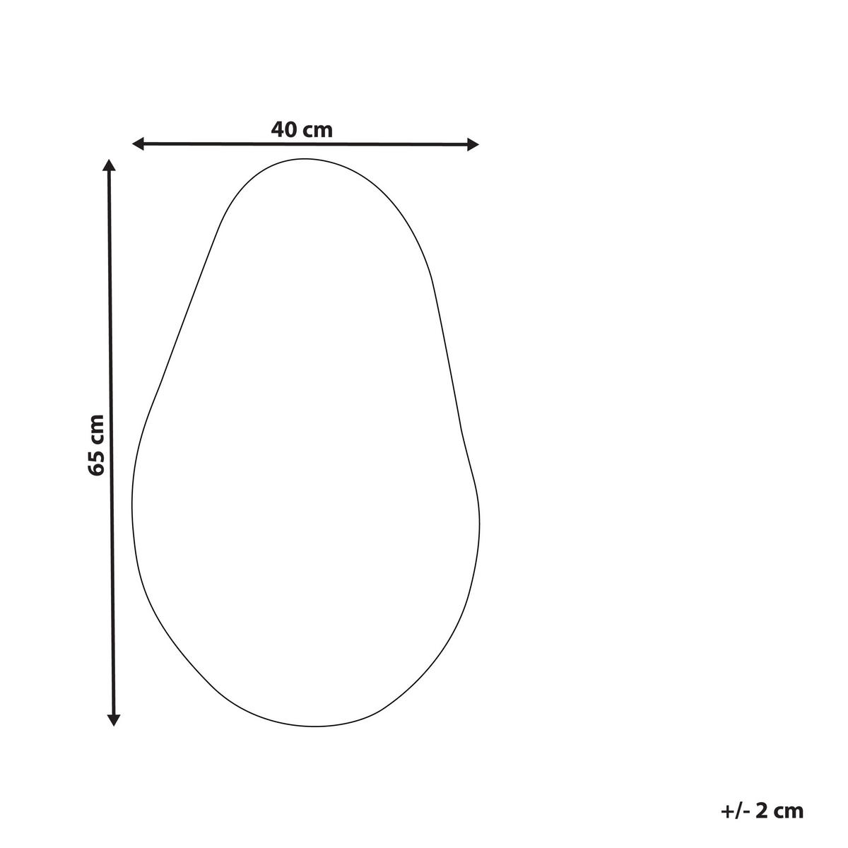 WANDSPIEGEL Silber 40/65 cm Aubagne - Silberfarben, Glas (40/65/40cm) - Beliani