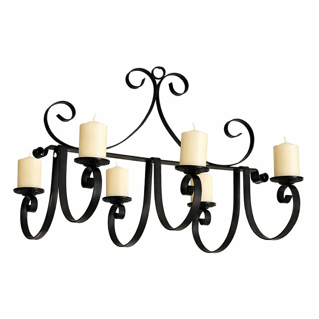 KRONLEUCHTER Kerzenhalter Metall 60 cm - Schwarz, Metall (60/47/43cm) - DanDiBo