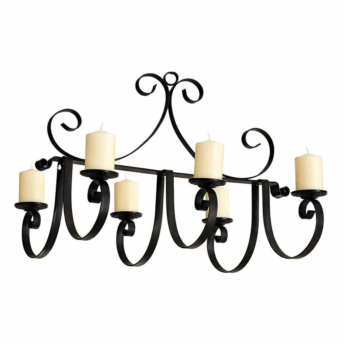 KRONLEUCHTER Kerzenhalter Metall 60 cm - Schwarz, Metall (60/47/43cm) - DanDiBo