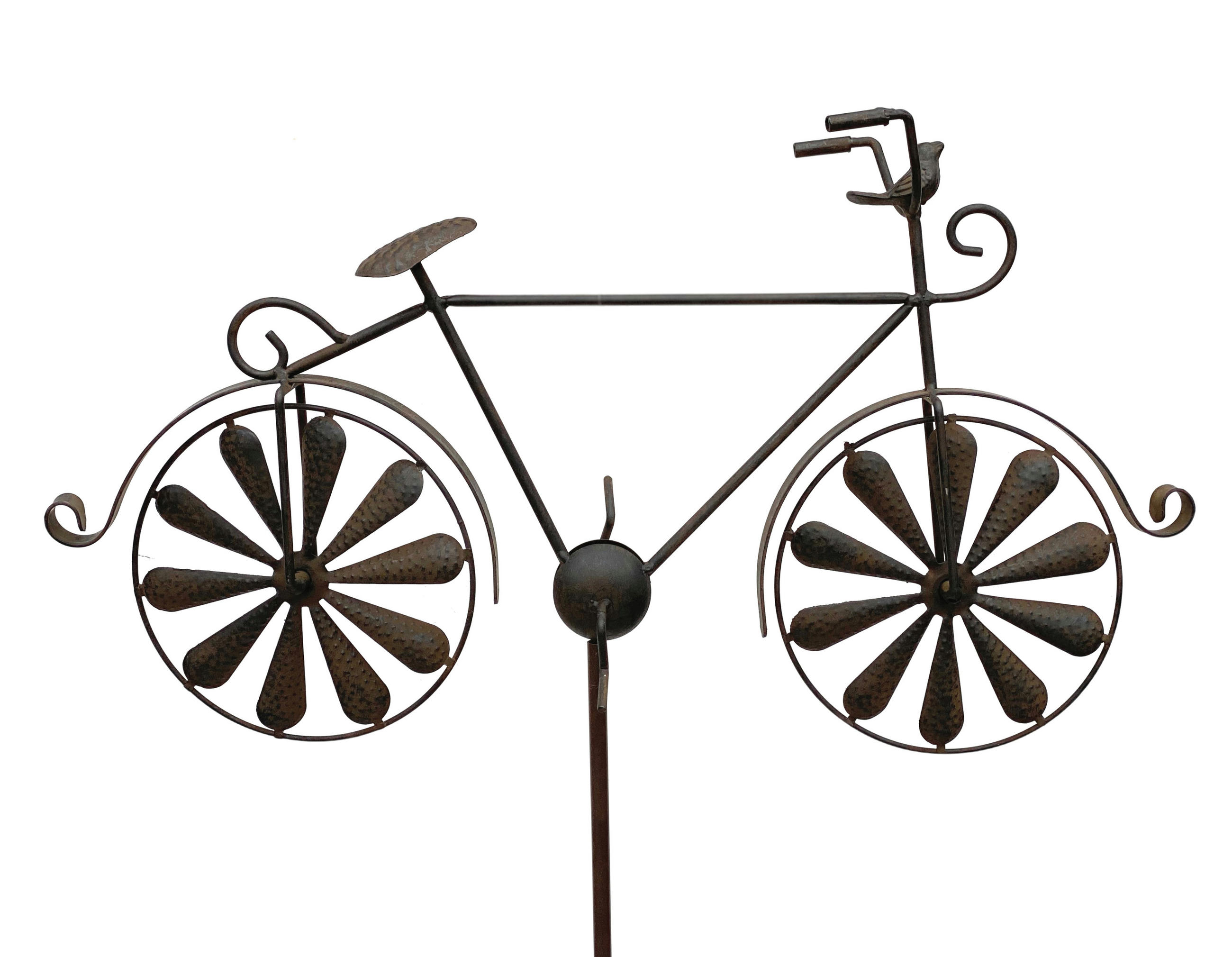 GARTENSTECKER Braun Metall Fahrrad 135 cm 96004 - Braun, Metall (61.5/135/9cm) - DanDiBo