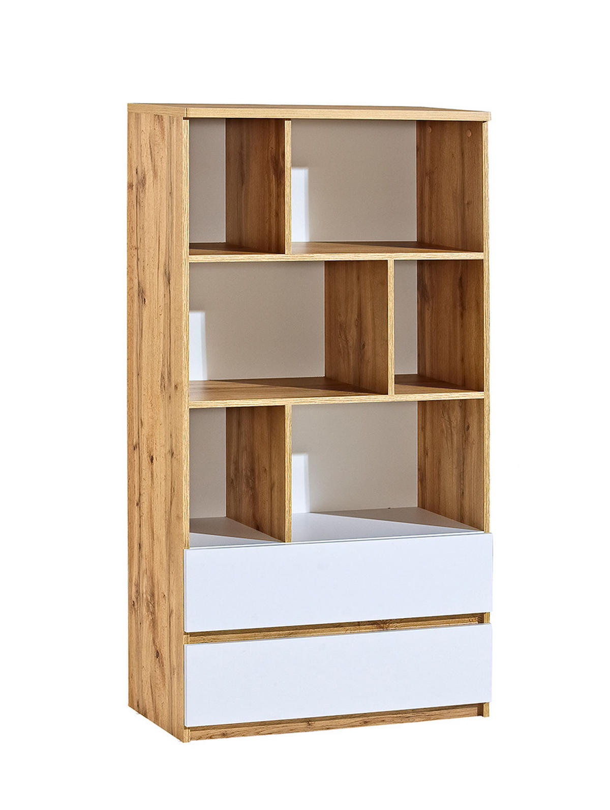 JUGENDZIMMER Arca in Weiß und Eiche Wotan 9 teilig Komplett Set - Weiß, Holzwerkstoff (120/200/80cm)