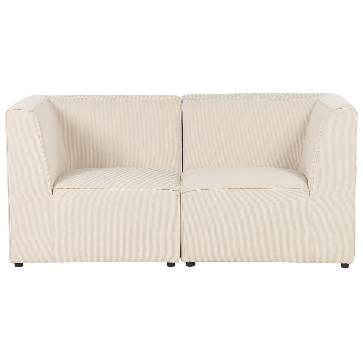 2-SITZER-SOFA Cord hellbeige Lemvig - Beige, Textil (166/78/83cm) - Beliani