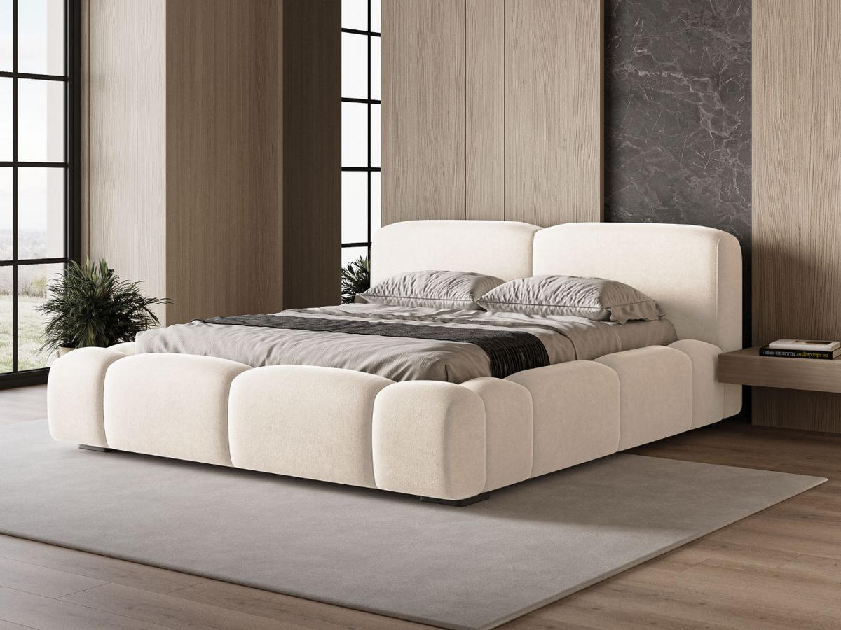 POLSTERBETT Aubi 180x200 Creme - Creme, Textil (180/200cm) - Graingold