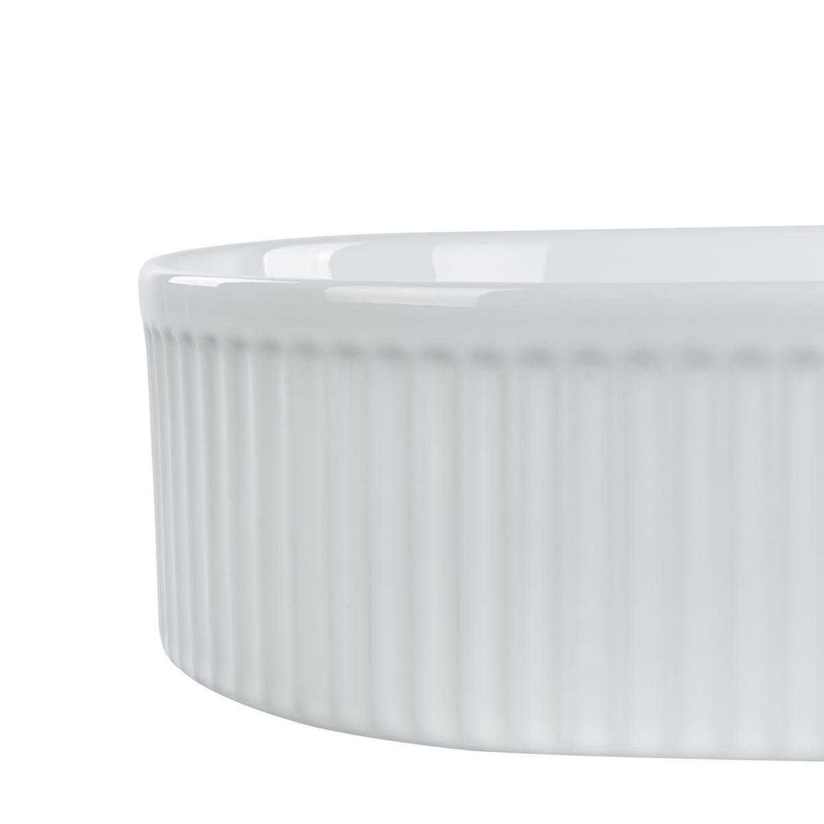 UMYVADLO NA DESKU Bílé 49/31 cm Keramika Geldo - bílá, keramika (49/13/31cm) - Beliani