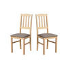 STUHL 2er Set BOS 3, sonoma - Hellbraun/Sonoma Eiche, Holz (43/94/40cm) - Leaf Design
