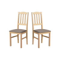 STUHL 2er Set BOS 3, sonoma - Hellbraun/Sonoma Eiche, Holz (43/94/40cm) - Leaf Design