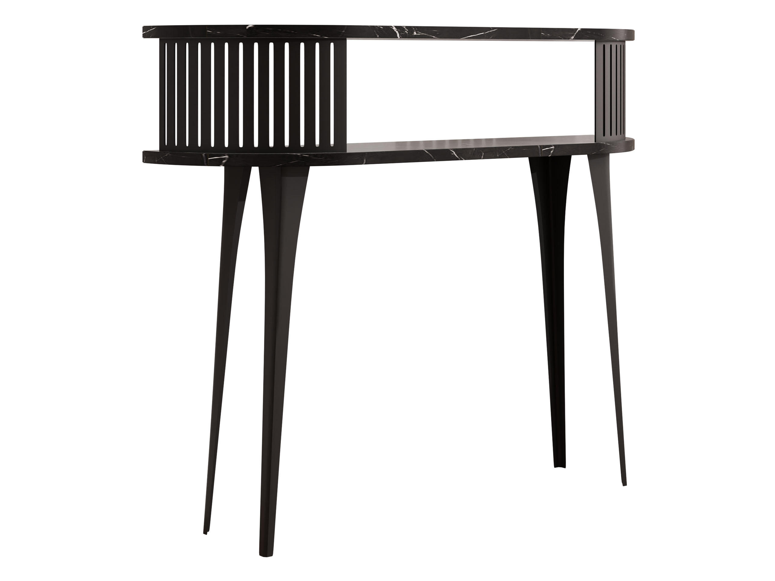 Mirjan24 Konsolentisch Schwarz, Mehrfarbig 25x86x100 cm