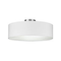 DECKENLAMPE Ø40cm, Lampenschirm Stoff Weiß - Weiß, Textil (40/40/19cm) - meineWunschleuchte